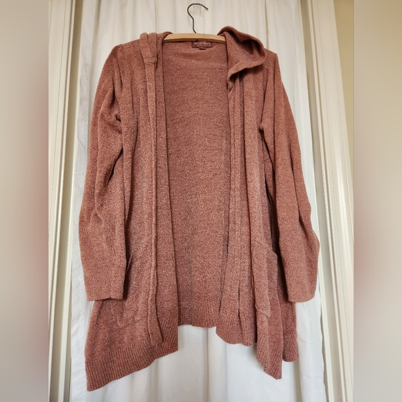 BAREFOOT DREAMS Hooded Open Front Cardigan – Terracotta US Women M - Picture 1 of 5